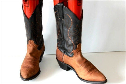 JUSTIN Bottes Vintage Tout Cuir Bicolore T 8.5 B UK / T 41 BE