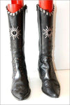 MITICA Mi Bottes Pointues Cuir Clouté Motifs Argentés T 36 TBE