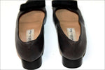 SARA DI BERTON Escarpins tout Cuir Gris Foncé T 34.5 TBE
