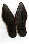 LOTTUSSE Sneakers Pointues Cuir Marron Acajou Doublés Cuir T 5.5 / 38.5 BE