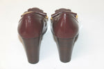 ANDRE Escarpins Cuir Bordeaux Doublés Cuir Hauts Talons T 35 TTBE