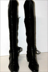 MARITHE & FRANCOIS GIRBAUD Bottes Tout Cuir Noir Talons Carrés T 3.5 / 36 TBE