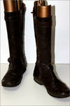PALLADIUM Mi Bottes Cuir Marron Foncé Doublées Cuir T 38 TBE