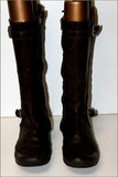 PALLADIUM Mi Bottes Cuir Marron Foncé Doublées Cuir T 38 TBE