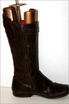 PALLADIUM Mi Bottes Cuir Marron Foncé Doublées Cuir T 38 TBE