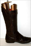 PALLADIUM Mi Bottes Cuir Marron Foncé Doublées Cuir T 38 TBE