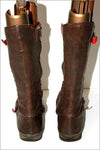 PALLADIUM Mi Bottes Cuir Marron Foncé Doublées Cuir T 38 TBE