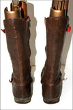 PALLADIUM Mi Bottes Cuir Marron Foncé Doublées Cuir T 38 TBE