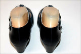 PIERRE CARDIN Escarpins à Sangles Cuir Bleu Pétrole T 36 TTBE