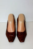 SERGIO CERRUTI Roma Escarpins Tout Cuir Marron T 41 BE