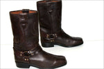 ROOTS MOTOR CYCLES Boots Cuir Marron Foncé T 43 BE