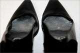 MYMA Escarpins Pointus Cuir Noir Hauts Talons T 39 TTBE