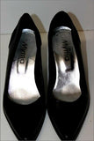 MYMA Escarpins Pointus Cuir Noir Hauts Talons T 39 TTBE