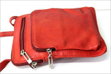 ARCUS Sac Pochette Cuir Orange Brique Bandoulière TBE