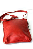 ARCUS Sac Pochette Cuir Orange Brique Bandoulière TBE