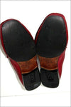 VIA VENISE Mocassins Souple Tout Cuir Rouge Foncé T 37 BE