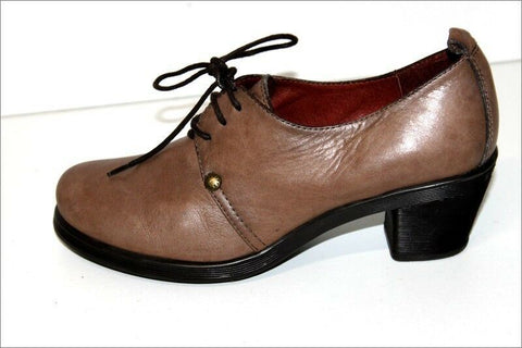 HISPANITAS Escarpins à Lacets Cuir Marron Taupe T 35 TTBE