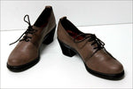 HISPANITAS Escarpins à Lacets Cuir Marron Taupe T 35 TTBE