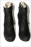 MINELLI Bottines Boots Cuir Suedé Noir Doublées Cuir T 37 TBE