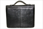 Cartable Cuir Grainé Noir Fermeture à Clef  ETAT NEUF