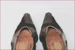NEW ROCK Mocassins Homme Pointus Tout Cuir Bronze Marron T 43 TBE