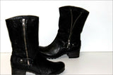 VIC MATIE Bottines Cuir Souple Noir Doublées Cuir T 37 TTBE