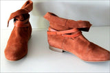 MADEMOISELLE ANDRE Bottines Boots Nubuck Rouille T 38 TBE