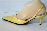 PARALLELE Escarpins Ouverts Pointus Cuir Jaune T 3.5 / 36.5 TBE