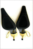 PARALLELE Escarpins Ouverts Pointus Cuir Jaune T 3.5 / 36.5 TBE