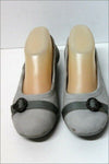 ARCUS Ballerines Cuir Elastiqué Gris Clair Petits Talons T 37 TBE