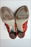 MINELLI Sandales Cuir Mandarine Lanières Zips Talons Hauts T 37 TBE