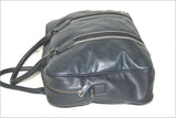 ANDRE Grand Sac Week End Simili Cuir Bleu Pétrole TBE