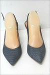 LA SCARPA Escarpins Pointus Cuir Bleu Jean T 38 BE