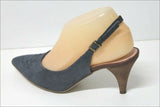 LA SCARPA Escarpins Pointus Cuir Bleu Jean T 38 BE