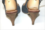 LA SCARPA Escarpins Pointus Cuir Bleu Jean T 38 BE