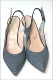 LA SCARPA Escarpins Pointus Cuir Bleu Jean T 38 BE