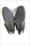 KARSTON Escarpins à Sangles Cuir Noir Talons Hauts T 37 BE