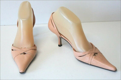 MINELLI Escarpins Très Pointus Cuir Saumon T 38 TBE