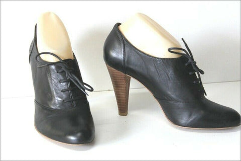 MINELLI Escarpins à Lacets Cuir Noir T 39 BE
