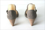 MINELLI Escarpins Velours Marron Taupe Doublés Cuir T 40  ETAT NEUF