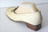 MIA LORETA Escarpins Velours Jaune Paille Doublés Cuir T 40 TTBE