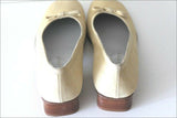 MIA LORETA Escarpins Velours Jaune Paille Doublés Cuir T 40 TTBE