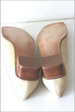 MIA LORETA Escarpins Velours Jaune Paille Doublés Cuir T 40 TTBE