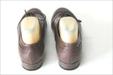 MURATTI Derby à Lacets Cuir Verni Marron Taupe Doublés Cuir T 40 TBE