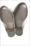 MURATTI Derby à Lacets Cuir Verni Marron Taupe Doublés Cuir T 40 TBE