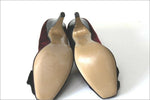 MINELLI Escarpins de Soirée  Velours Bordeaux Talons Hauts T 36 TTBE