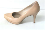 SAN MARINA Escarpins Cuir Beige Talons Hauts T 40 TBE