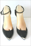 GUESS BY MARCIANO Escarpins  Cuir Chaînette DoréeTalons Aiguilles T 38 TBE