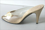 SOULIERS EVELINS Paris Nice Sandales Transparentes Cuir  Papillons T 36 TTBE