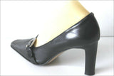 MINELLI Escarpins Vintage  Tout Cuir Noir Doublés Cuir T 38 TBE